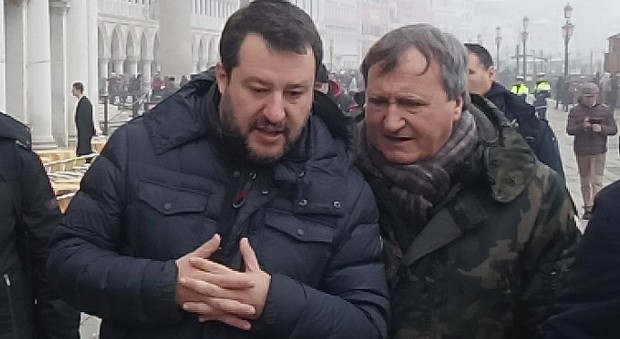 Salvini a Venezia: «Acqua alta, qui servono almeno 150 milioni l'anno»
