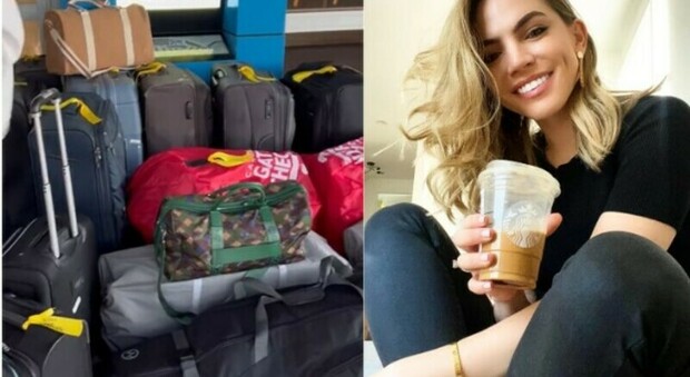 Madre viaggia con 18 bagagli, 2 figlie e il marito: «Le persone si sono infastidite». Il video virale sui social