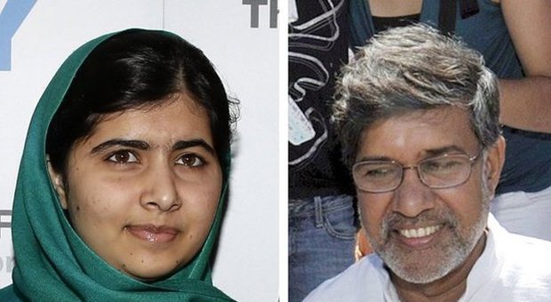 Premio Nobel per la pace all'attivista pakistana Malala e all'indiano Kailash Satyarthi