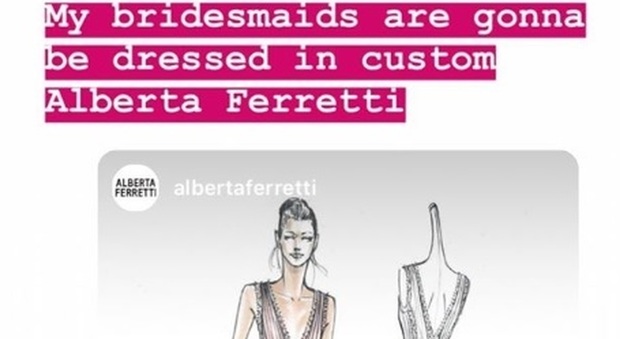 Matrimonio Ferragnez, le damigelle di Chiara Ferragni con abiti Alberta Ferretti