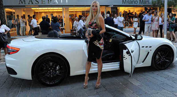 Martina Stella ad uno degli eventi per il Centenario della Maserati