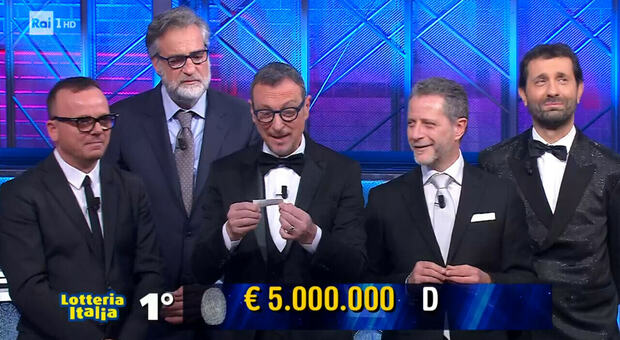 Ascolti Tv 6 gennaio 2023, alla Lotteria Italia vince Amadeus