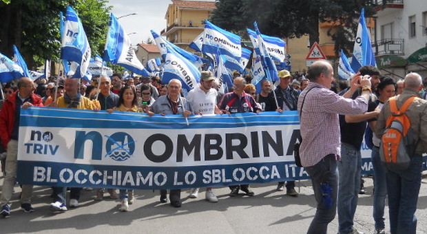 Una manifestazione no Ombrina a Lanciano