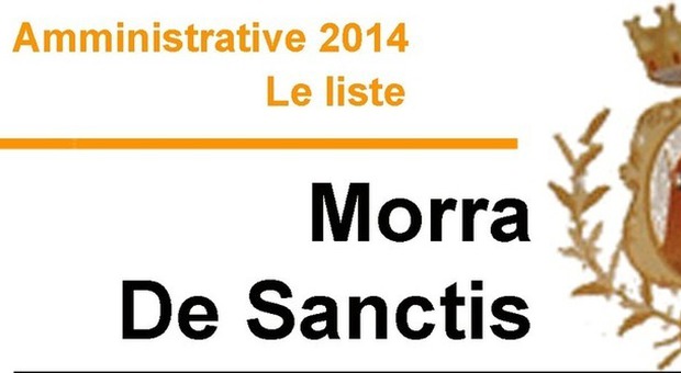 Amministrative 2014 - Le Liste MORRA DE SANCTIS