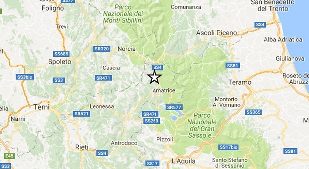 Rieti, terremoto, scosse fino a 2.9 nel centro Italia fino a magnitudo 2.5