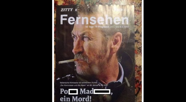 La serie tv italiana con Marco Giallini arriva in Germania, ma sulla copertina della rivista c'è una bestemmia FOTO