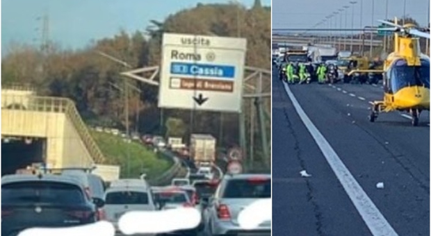 Roma, incidente sul raccordo anulare: morto un motociclista di 47 anni. Traffico in tilt e disagi per la circolazione