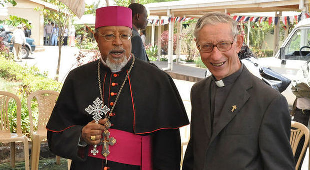 Mons. Demerew Souraphiel, arcivescovo di Addis Abeba con don Luigi