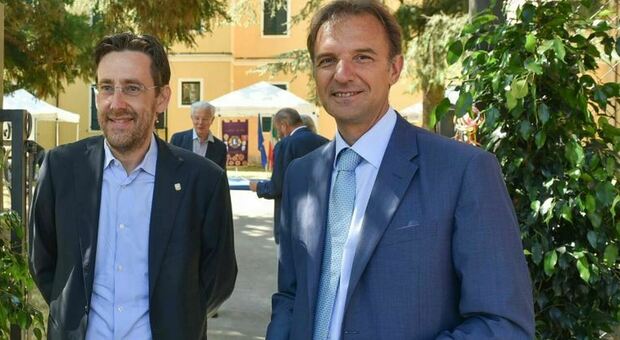 Il consigliere regionale Fabrizio Boron e l'onorevole Massimo Bitonci