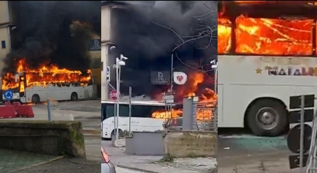 Paganese-Casertana, scontri tra ultras a colpi di mazza e paura in strada: il bus dei tifosi ospiti in fiamme