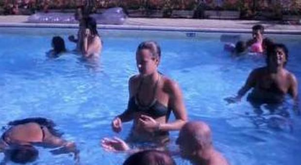 Federica Pellegrini in piscina a Jesolo