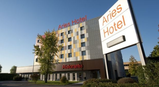 L'hotel Aries di Vicenza dove è avvenuto l'arresto
