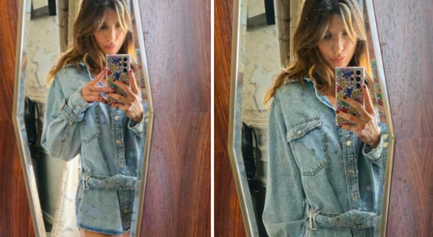 Elisabetta Canalis e il selfie allo specchio (rovinato): «Pensavo avessi le vene varicose»