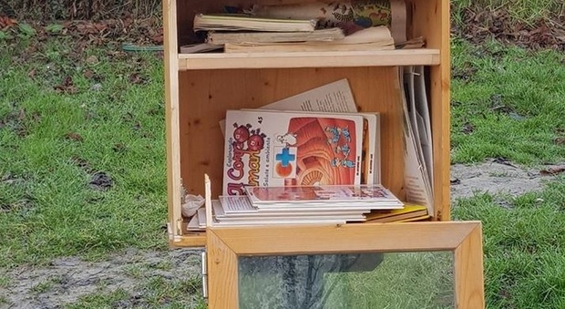 Fano, baby vandali scatenati: nuovo sfregio alla mini biblioteca per bimbi
