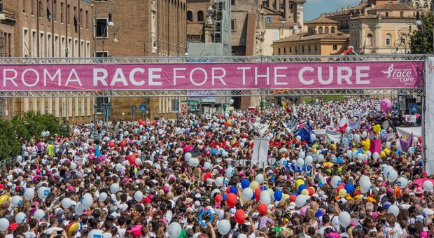 Roma, una marea rosa: alla Race for the cure oltre 72mila persone