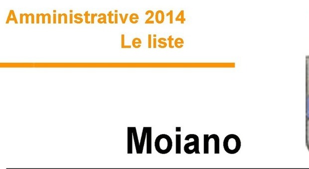 Amministrative 2014 - Le Liste MOIANO