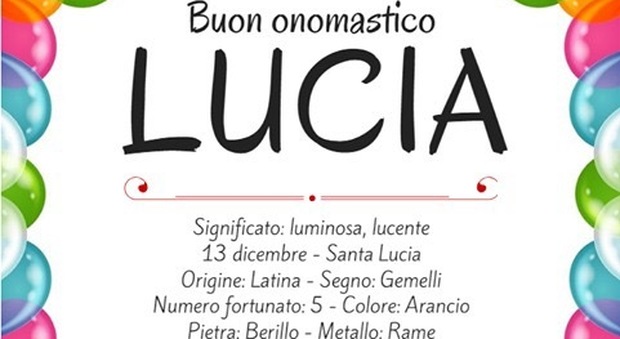 Santa Lucia onomastico del 13 dicembre. Significato e frasi per auguri speciali