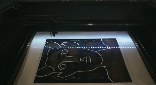Tete de faune, Picasso on the Laser by Max Temkin