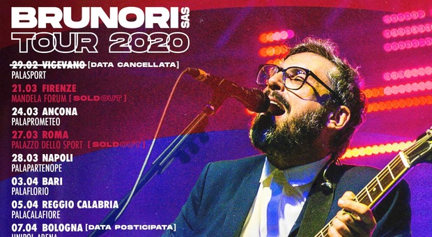 Brunori Sas, posticipate alcune date del tour nel Nord Italia, cancellato concerto a Vigevano