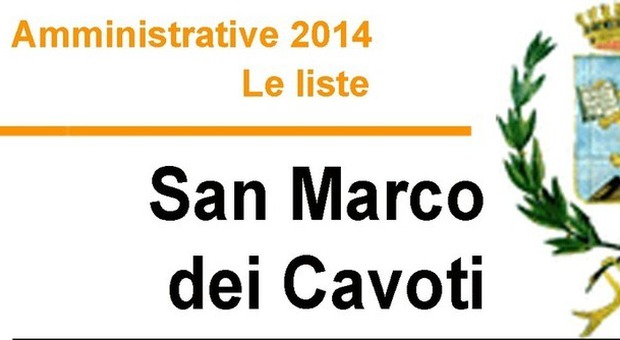 Amministrative 2014 - Le Liste SAN MARCO DEI CAVOTI