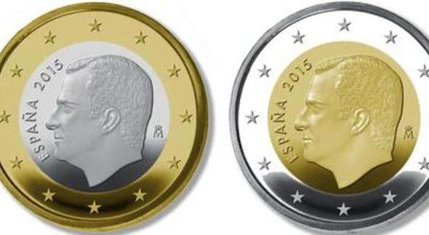 Ecco le nuove monetine da 1 euro e 2 euro: hanno il volto di Re Felipe di Spagna -Guarda