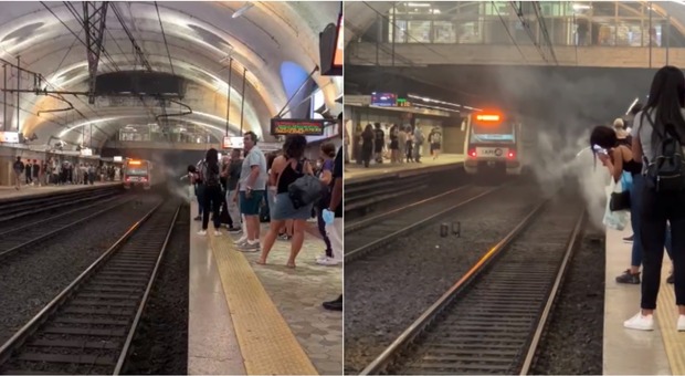 Termini, fumo sui binari della metro B: passeggeri evacuati e fermata chiusa