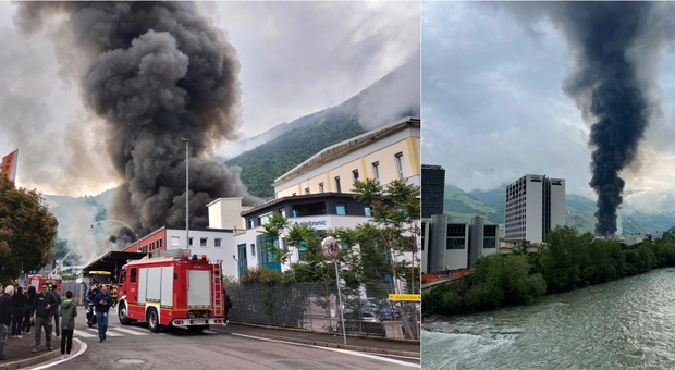 Incendio a Bolzano, brucia stabilimento Alpitronic (che produce colonnine di ricarica per auto elettriche): chiuso lo spazio aereo