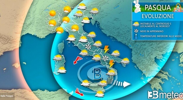 Allerta meteo in 7 regioni. Da Roma a Napoli: pioggia, temporali e forti venti per Pasqua e Pasquetta