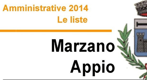 Amministrative 2014 - Le Liste MARZANO APPIO