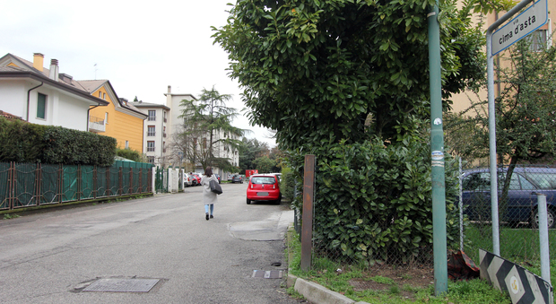 Via Cima d'Asta a Carpenedo (Mestre) la strada in cui abita la vittima della tentata rapina