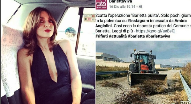 Ambra pubblica una foto di Barletta, coperta di insulti dai cittadini