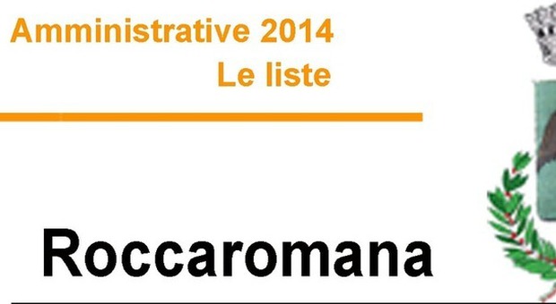 Amministrative 2014 - Le Liste ROCCAROMANA