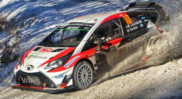 La Toyota Yaris WRC al recente rally di Montecarlo
