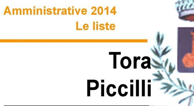 Amministrative 2014 - Le Liste TORA PICCILLI