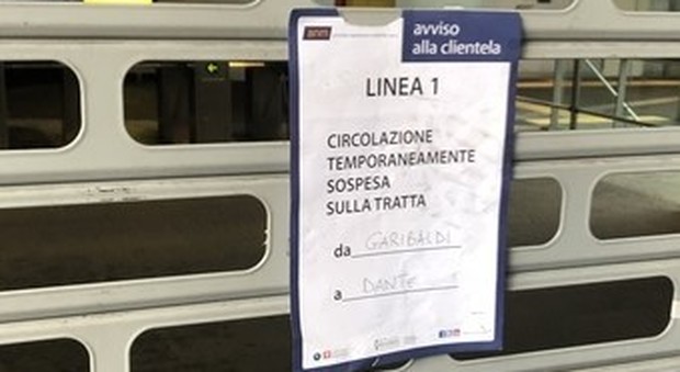 Napoli, nuovo stop della metro Linea 1: chiuse quattro stazioni