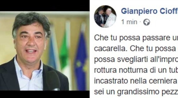 Roma, il presidente per la sicurezza del Lazio insulta il ladro del suo motorino su Facebook: «Che tu possa essere investito dalle cavallette»