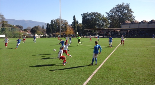 Un'immagine dell'ultima gara giocata dalla Valle del Tevere contro il Montespaccato