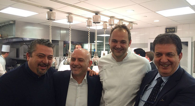 Con Daniel Humm, Albert Sapere e Giuseppe Di Martino a New York