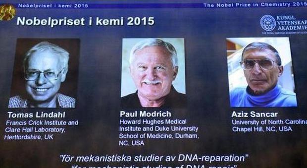 Nobel per la Chimica a Lindahl, Modrich e Sancar per studi su meccanismi riparazione Dna