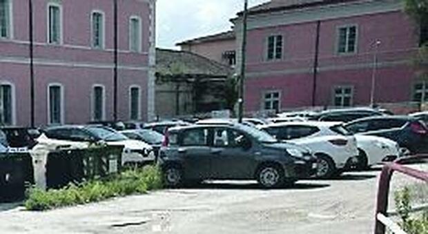 Il parcheggio nell'ex Caserma Guidoni
