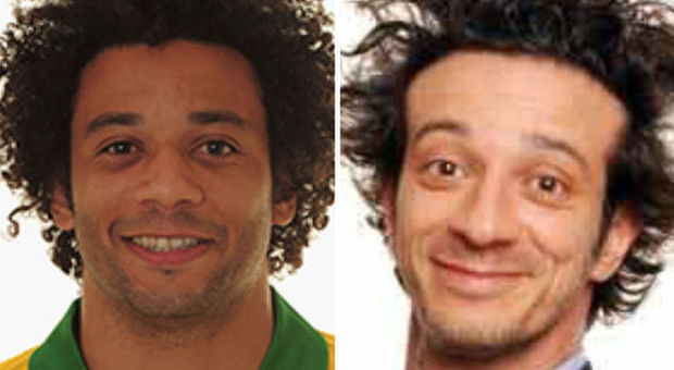 Marcelo e Ficarra come due gocce d'acqua: sul web impazzano i confronti fra il calciatore e il comico