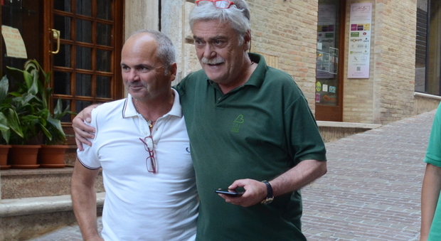 Alberto Crocioni, presidente dell'Helvia Recina, con Maurizio Mosca