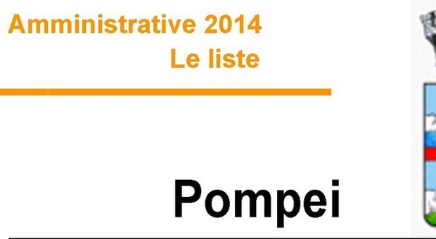 Amministrative 2014 - Le Liste POMPEI