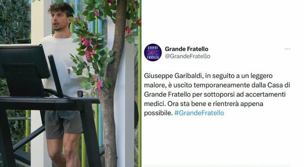 Grande Fratello, Giuseppe Garibaldi come sta dopo il malore? La famiglia: «Continua ad essere monitorato». La produzione: «Rientrerà appena possibile»