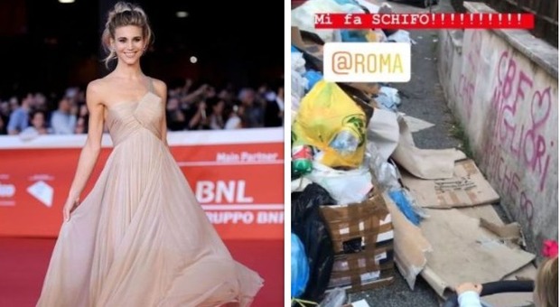 Nicoletta Romanoff, vergogna rifiuti a Roma. Il video su Instagram: «Questa città fa schifo»