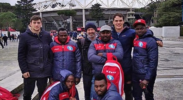 Rieti, squadra di rugby de Il Volo con gli Arieti al Sei Nazioni