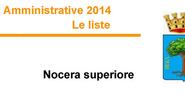 ​​​​​Amministrative 2014 - Le liste NOCERA SUPERIORE