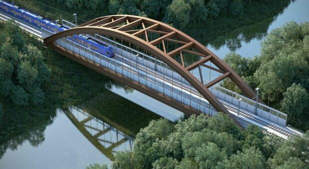 Il nuovo ponte ferroviario sul Brenta