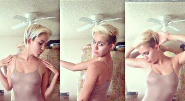 La sosia di Miley Cyrus è una cameriera di 21 anni. Il papà fa un selfie con lei