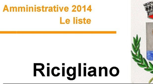 ​​​​​​Amministrative 2014 - Le liste RICIGLIANO
